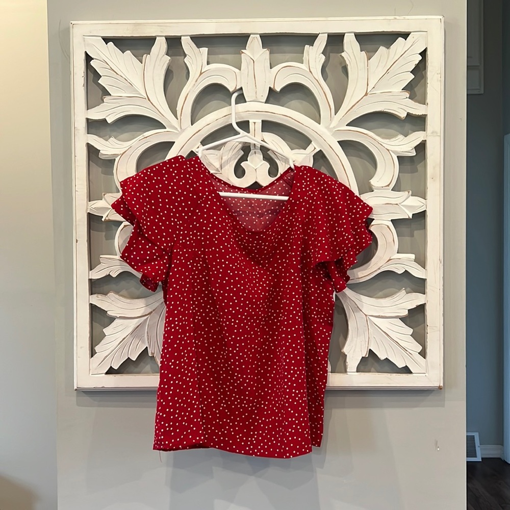 Red Polka Dot Blouse